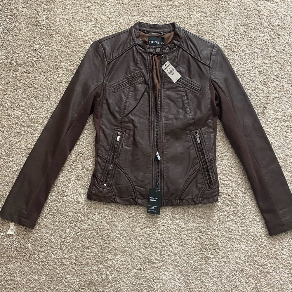 Express Faux Leather Jacket!!